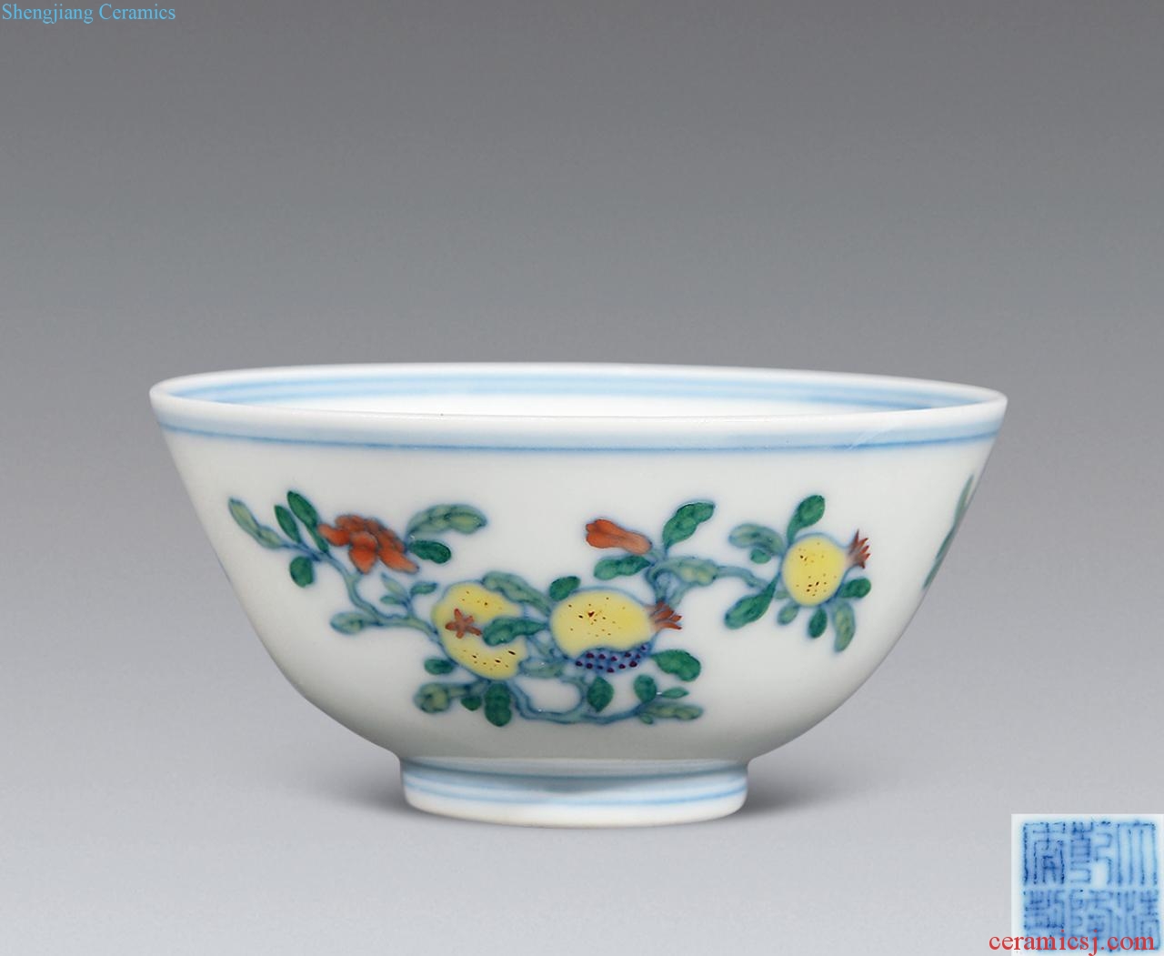 Qing qianlong bucket sanduo grain small cup