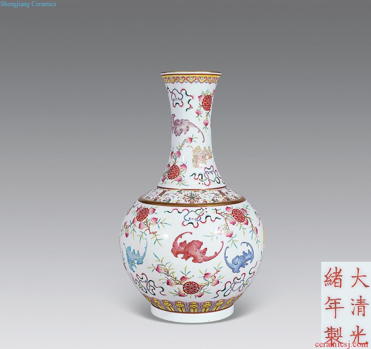 Pastel reign of qing emperor guangxu was 1 bottle