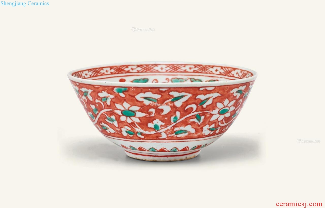 Red, green color bowl MingZhengTong