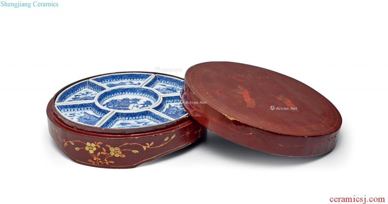 Emperor qianlong Blue and white seven dish suits