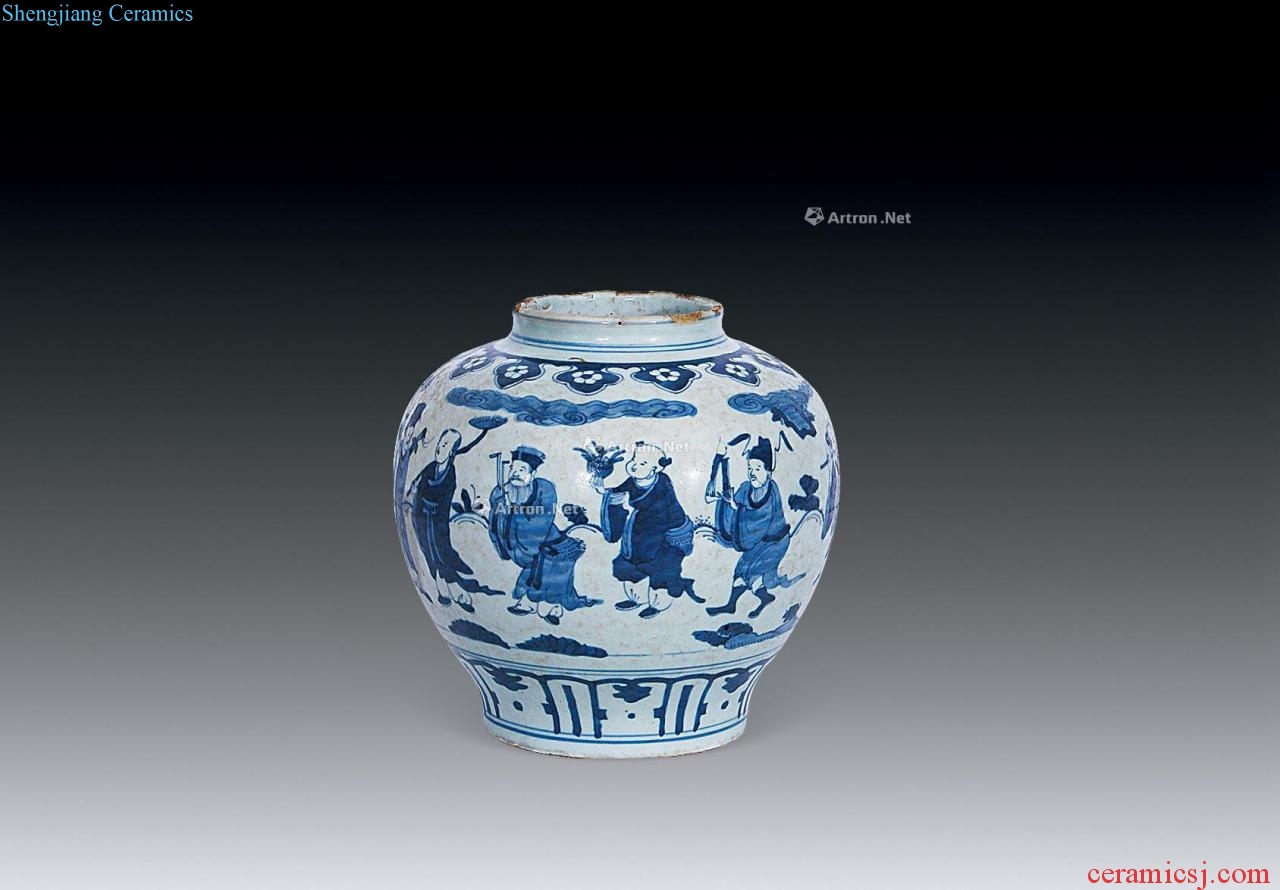 qing The eight immortals character canister