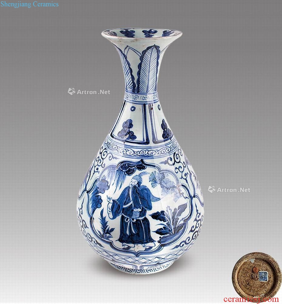 yuan Under the blue and white Xiao Heyue after han xin okho spring bottle