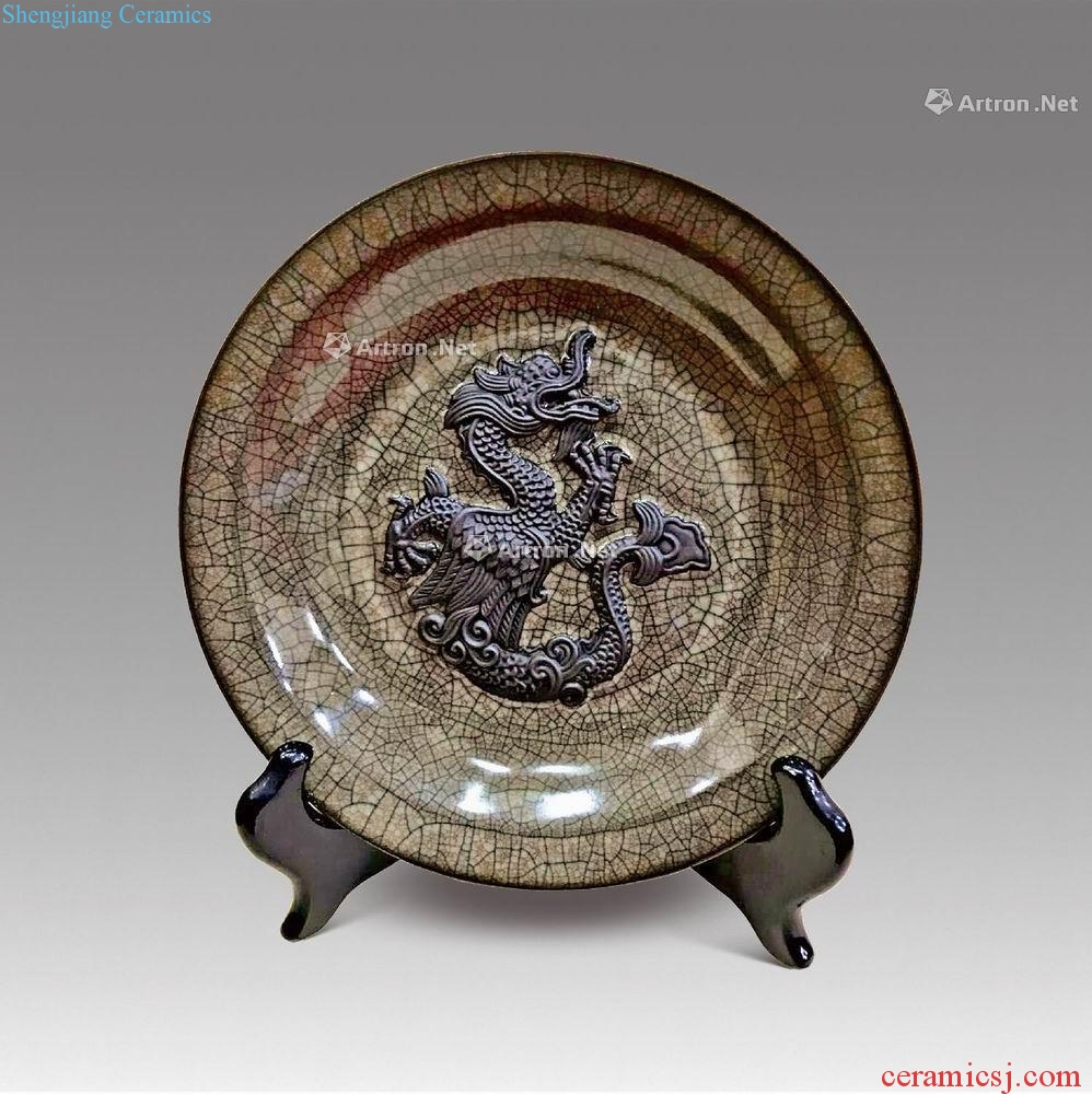 The elder brother of the northern song dynasty kiln dragon plate