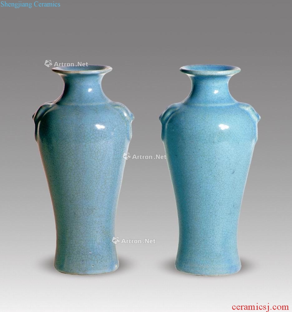 Spread your kiln azure glaze double first plum bottle (a)