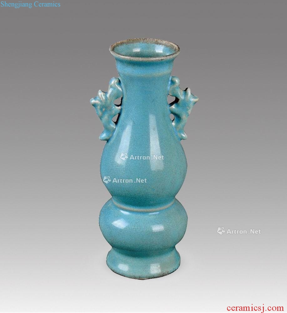 Your kiln azure glaze ears bottle gourd