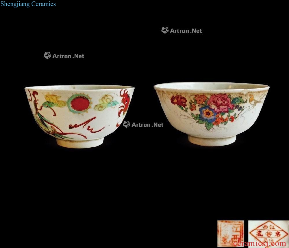 In late qing dynasty Kiln enamel bowls