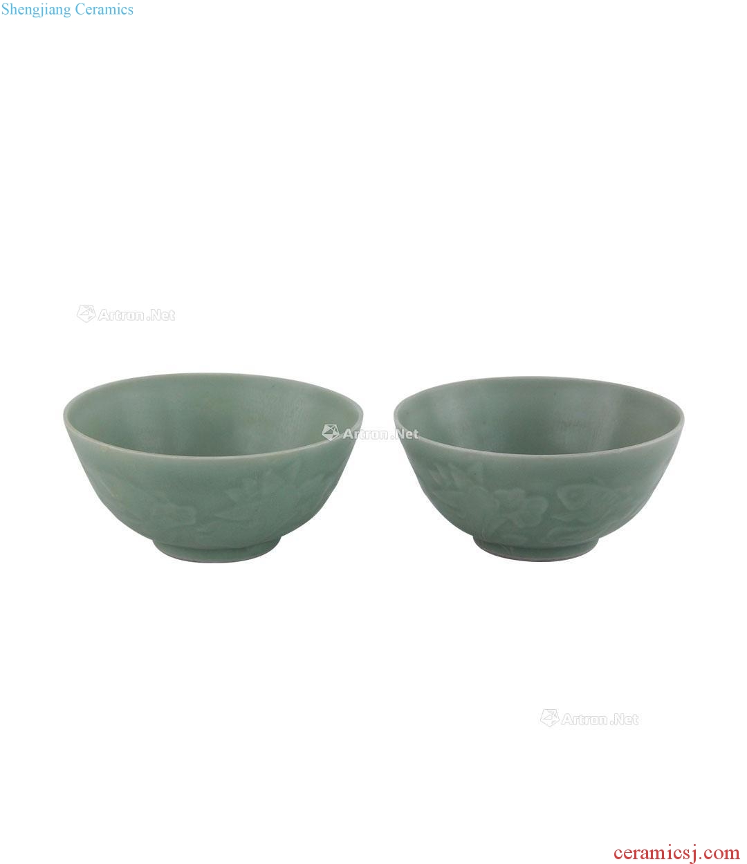 Fish and algae grain in early Ming dynasty longquan celadon bowls of (a)