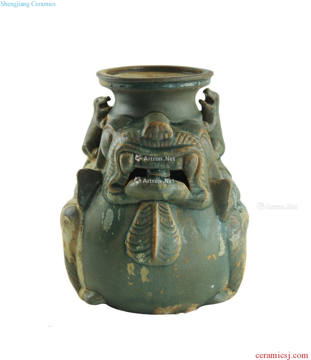 The song dynasty Your kiln green glaze in the bear type