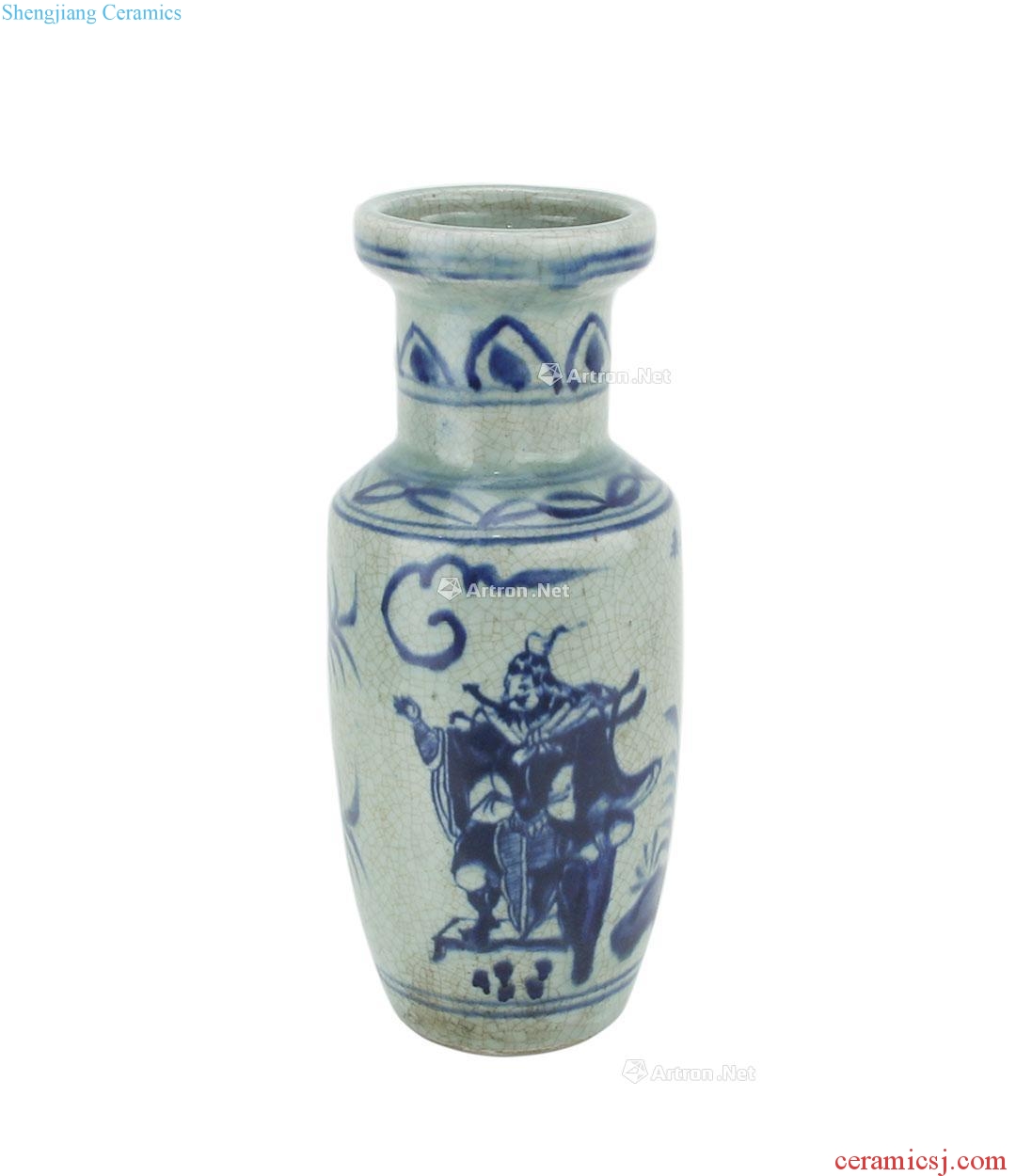 The yuan dynasty blue-and-white character lines just bottles