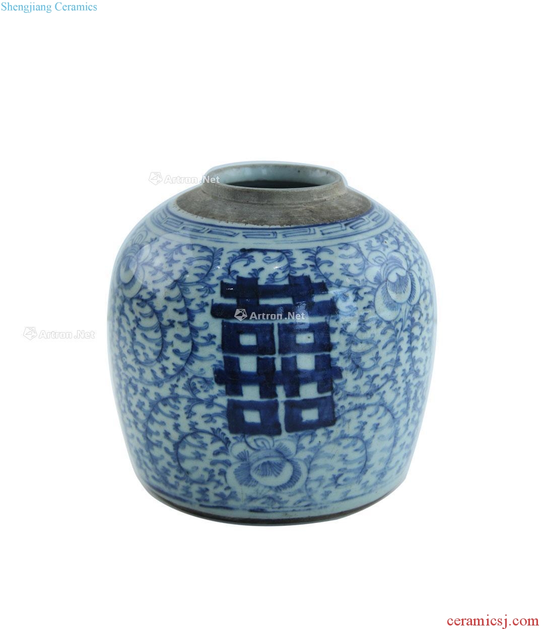 In the qing dynasty Happy character canister