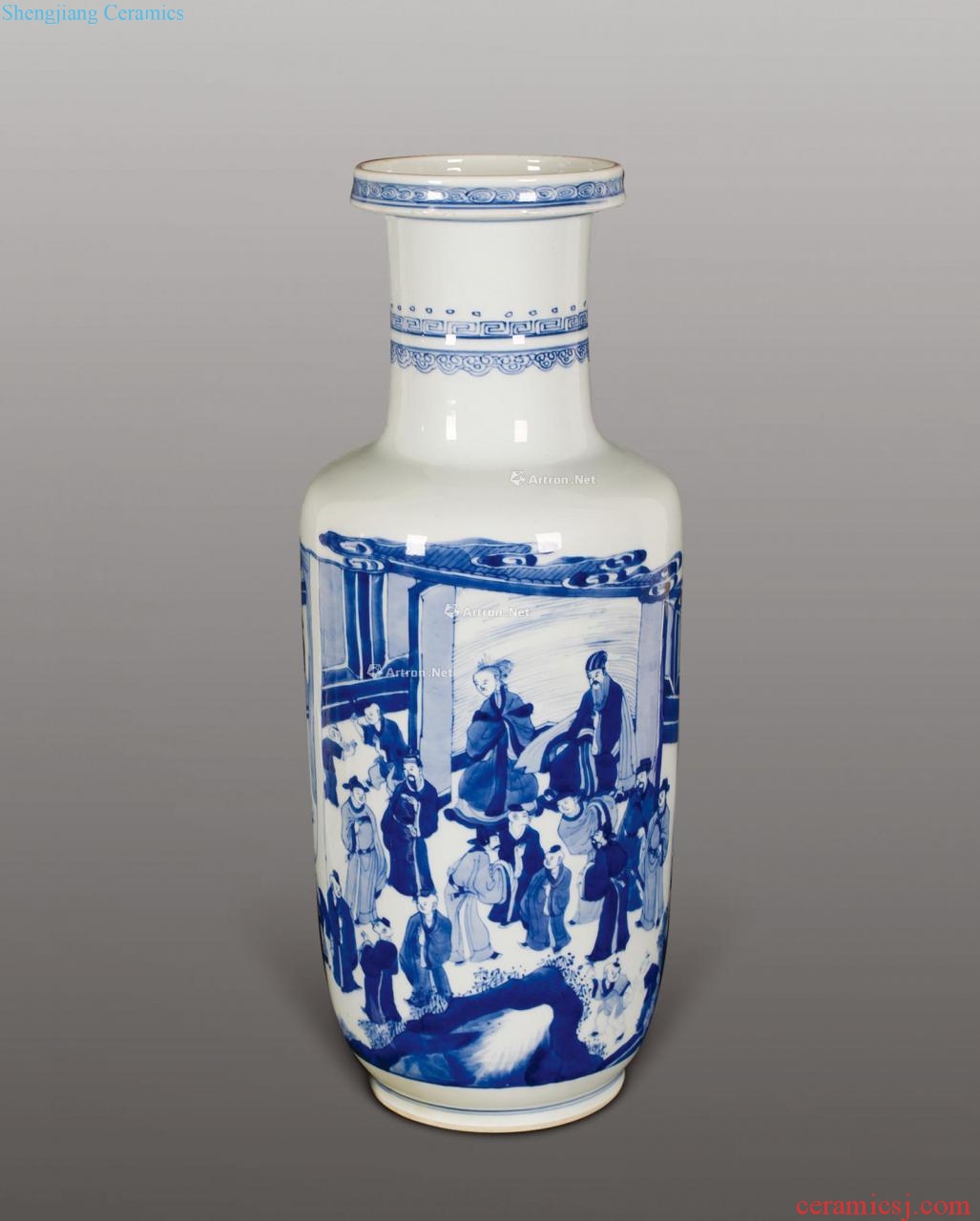 The qing emperor kangxi Blue and white prince zhongwu of fenyang birthday chart show bottles
