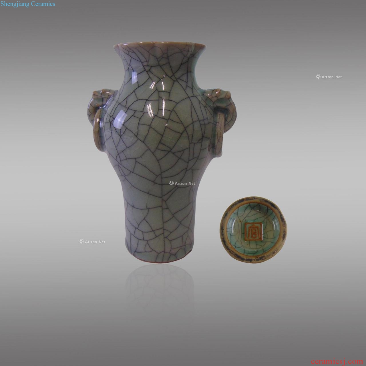The song dynasty kiln ears lotus mouth bottle
