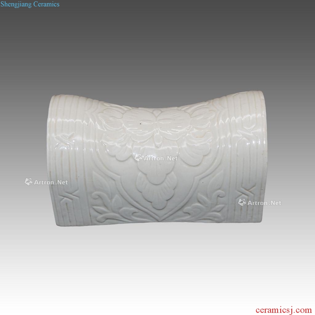 DINGYAO DARK CARVED PORCELAIN PILLOW