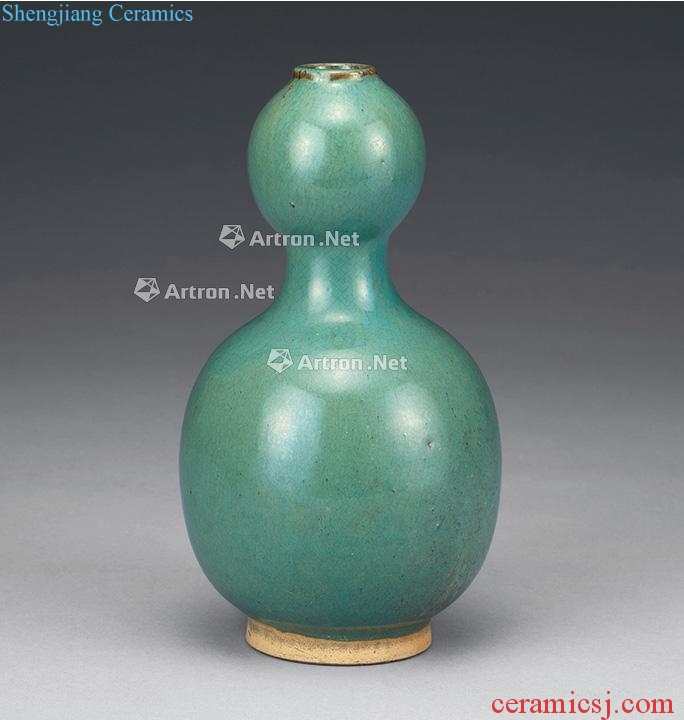 Ming SAN shek wan kiln green glaze bottle gourd