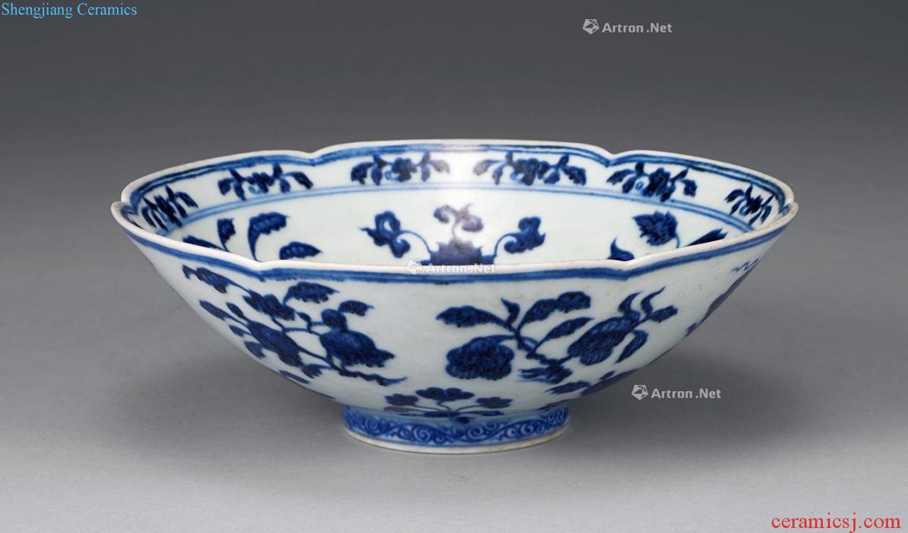 Ming Blue and white flowers and grain dishes