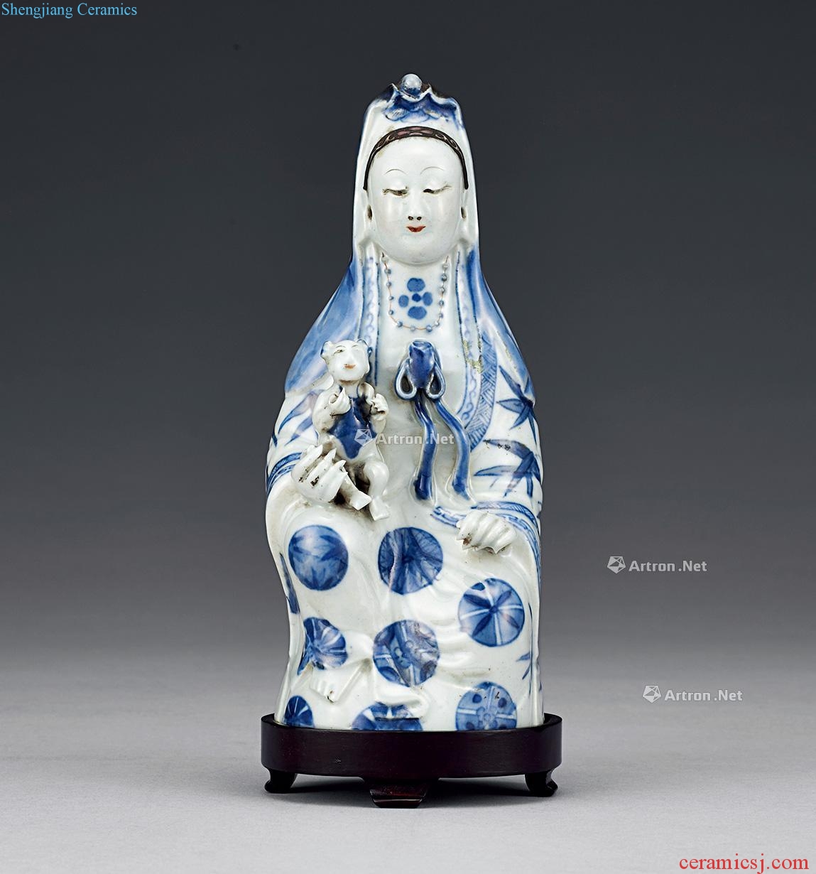 Qing dynasty blue-and-white SongZi guan Yin