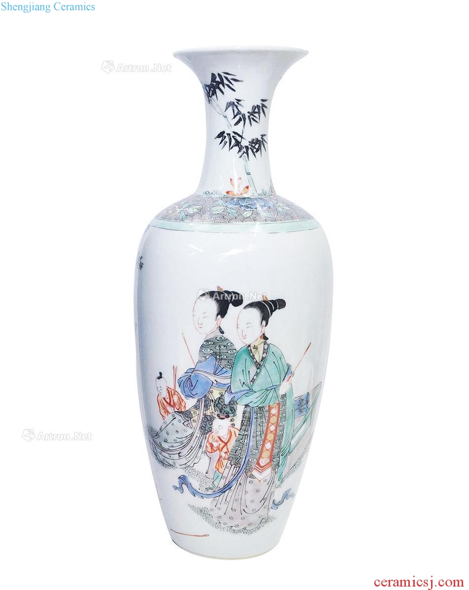 Qing kang four band beauty goddess of mercy bottle