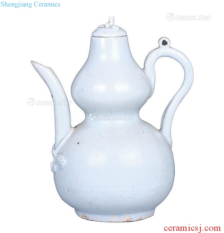 yuan Green white glaze paste lines ewer ferro 】 【