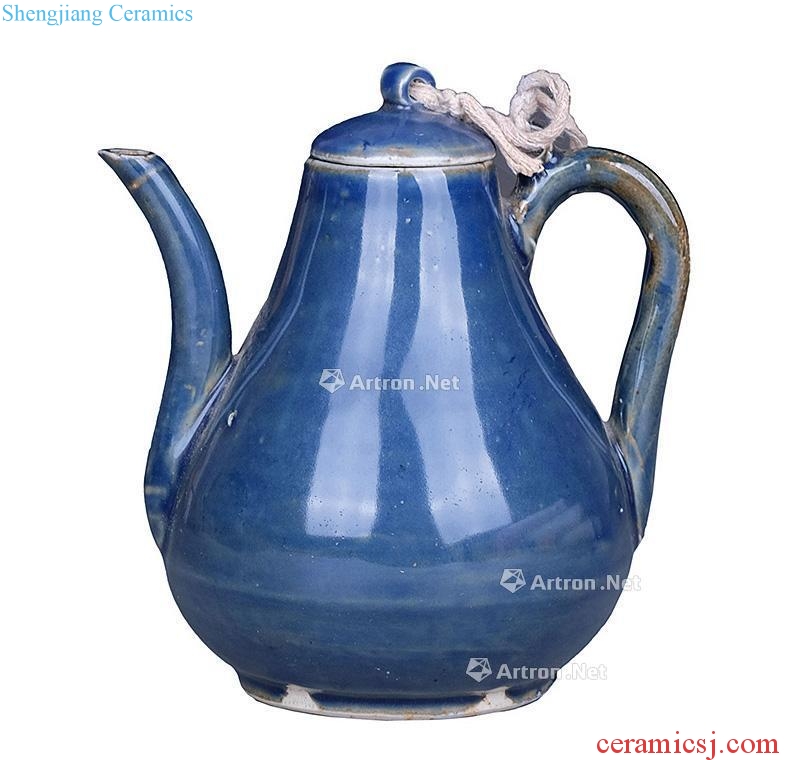 Ming Blue glaze pear pot (cover)