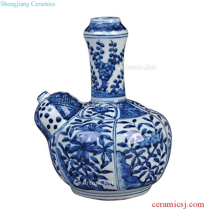 Early qing dynasty blue and white flower grain army