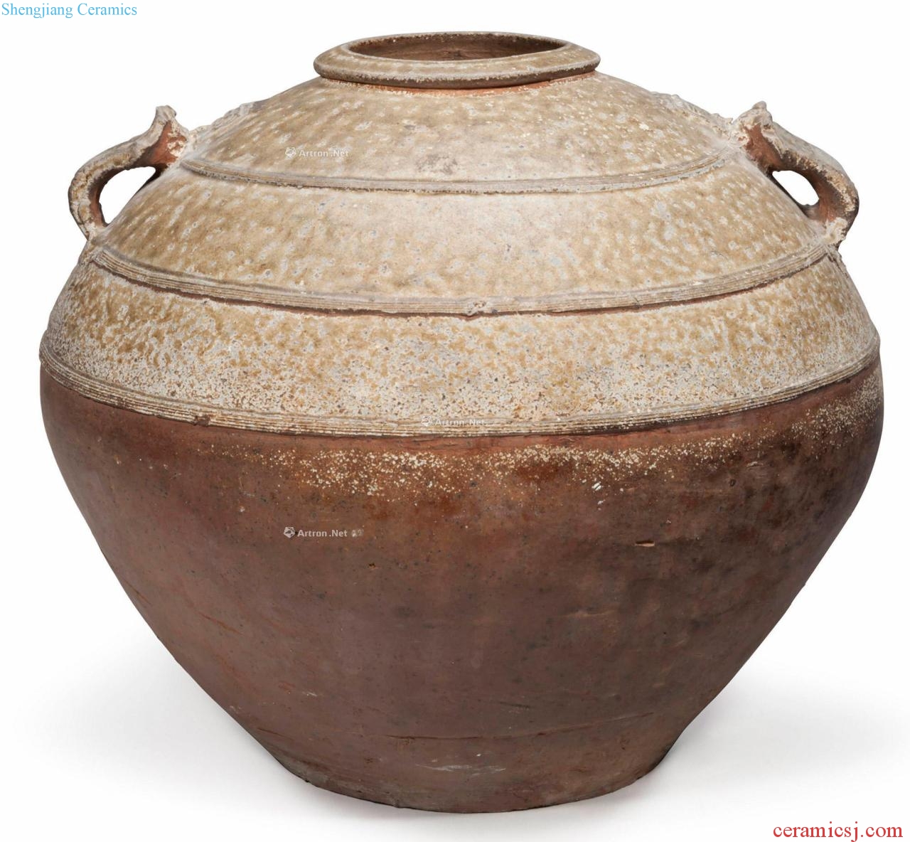 Han original ash glaze porcelain jar
