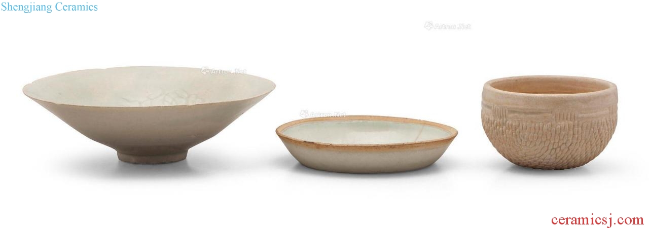 Song/yuan Green white glazed ware (three)