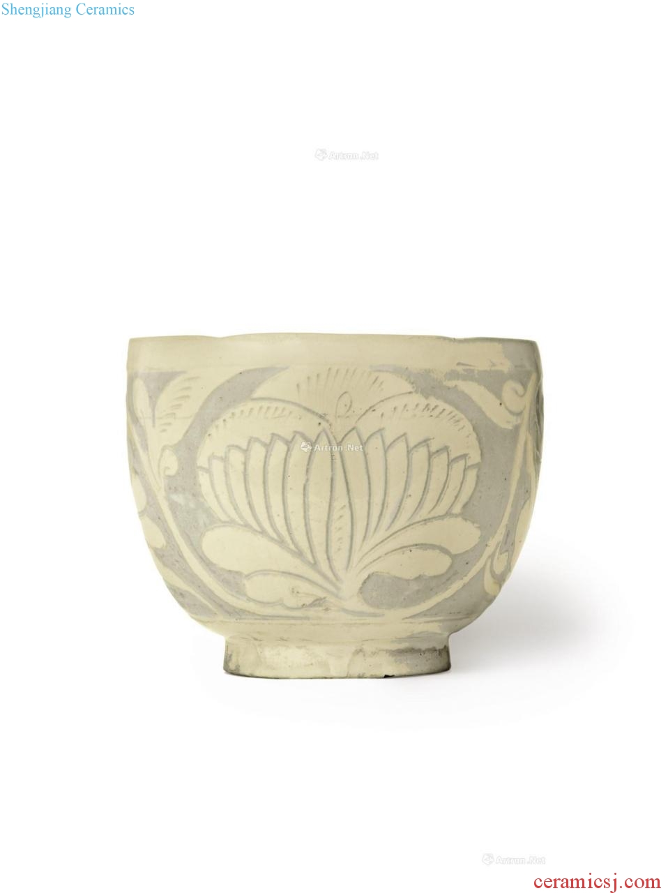 Stuck between northern song dynasty magnetic state kiln white flower pot
