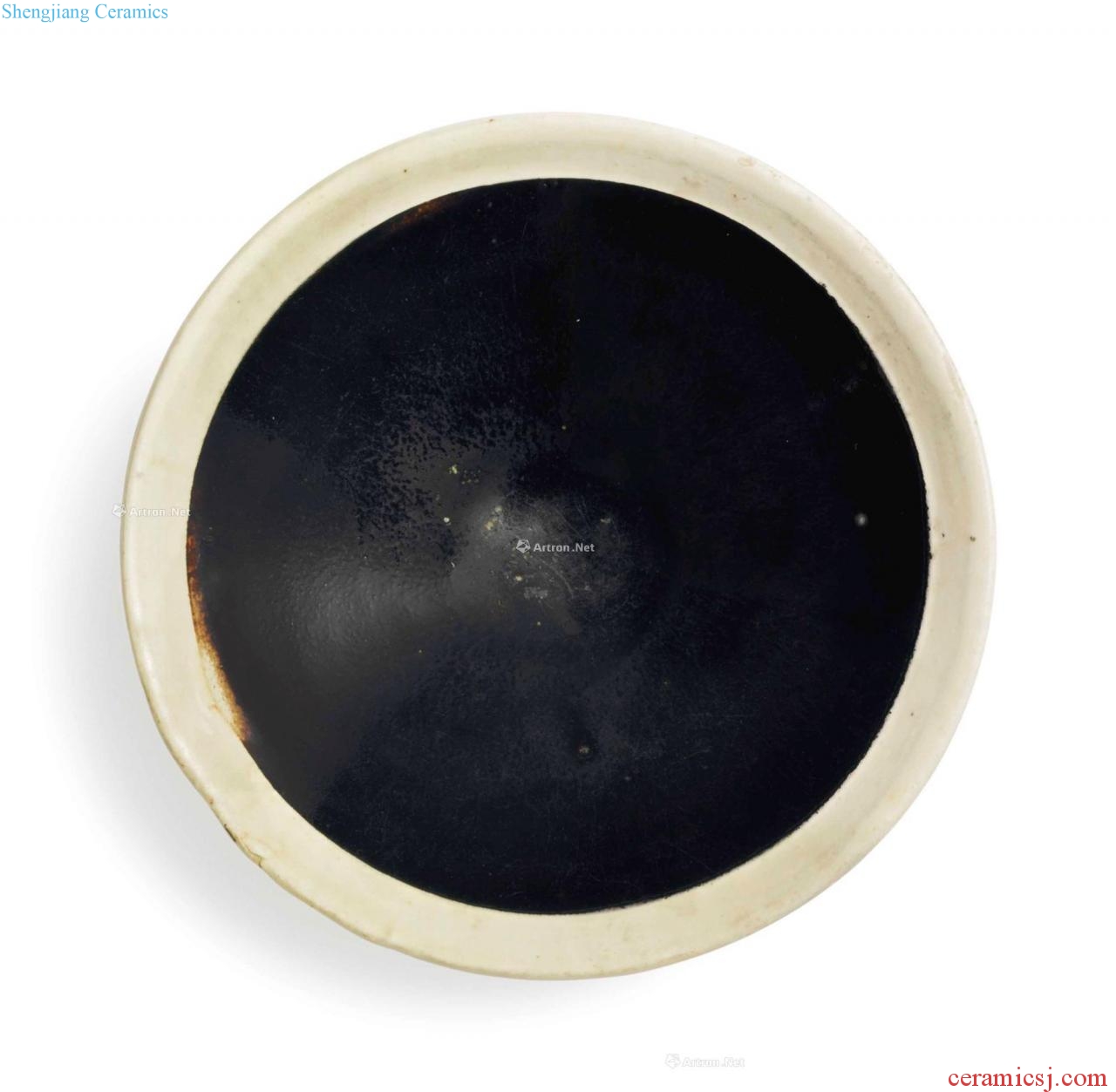 The song dynasty The black glaze white light