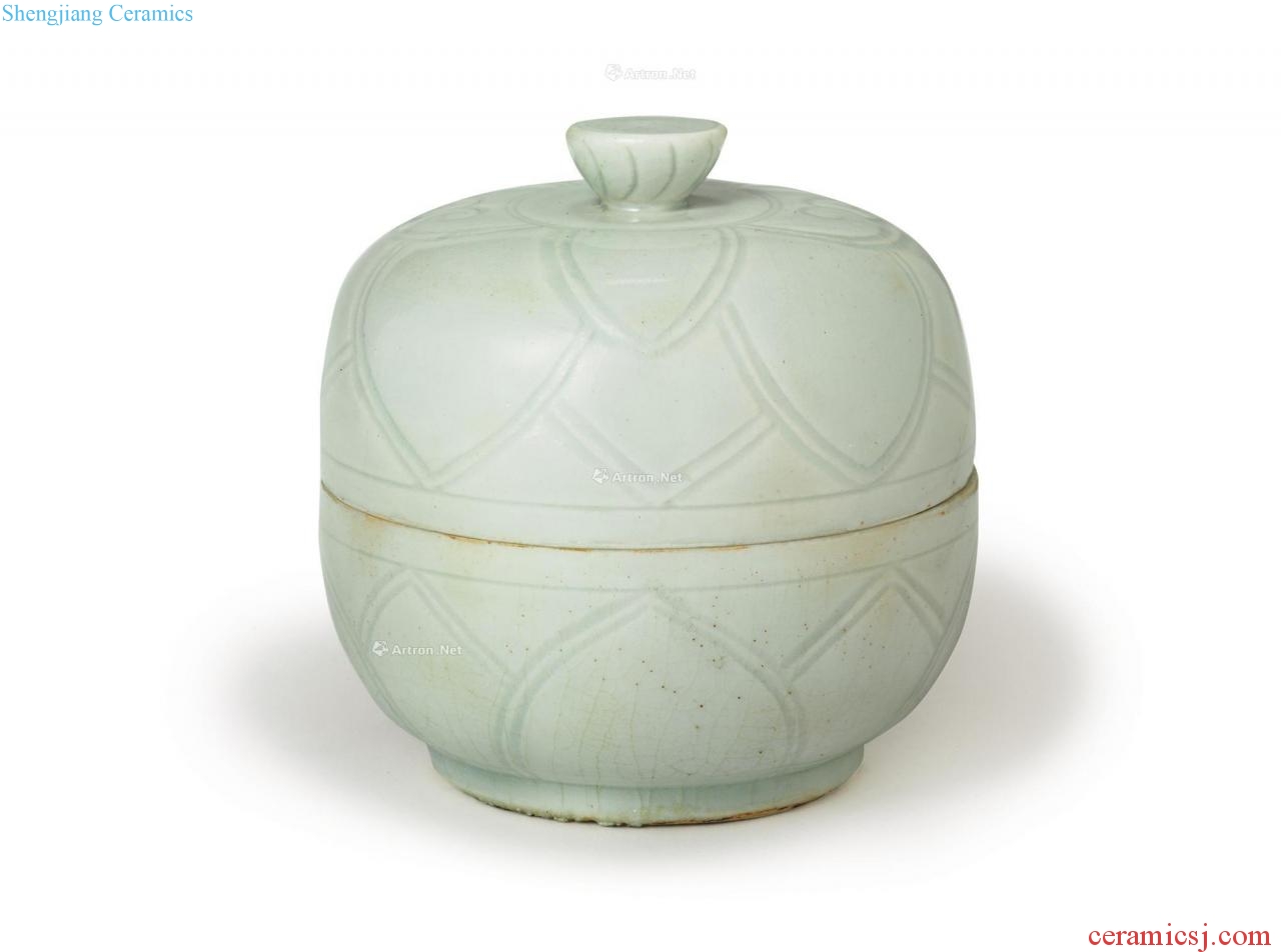 Northern song dynasty Green lotus lines cover craft box