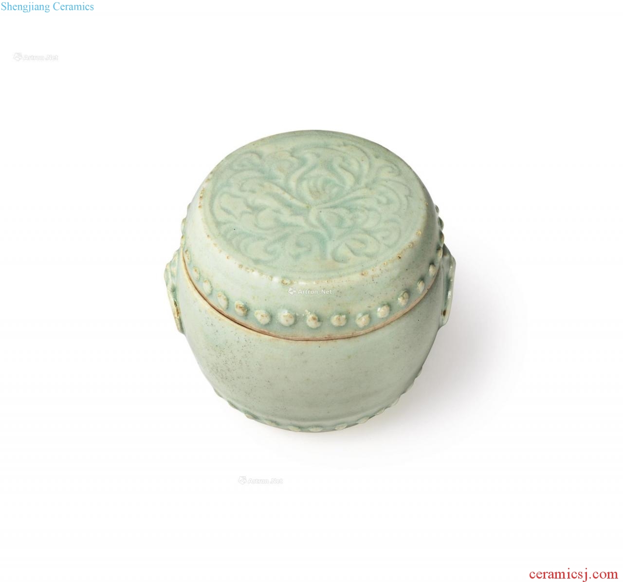 Southern song dynasty blue white glaze nail canister