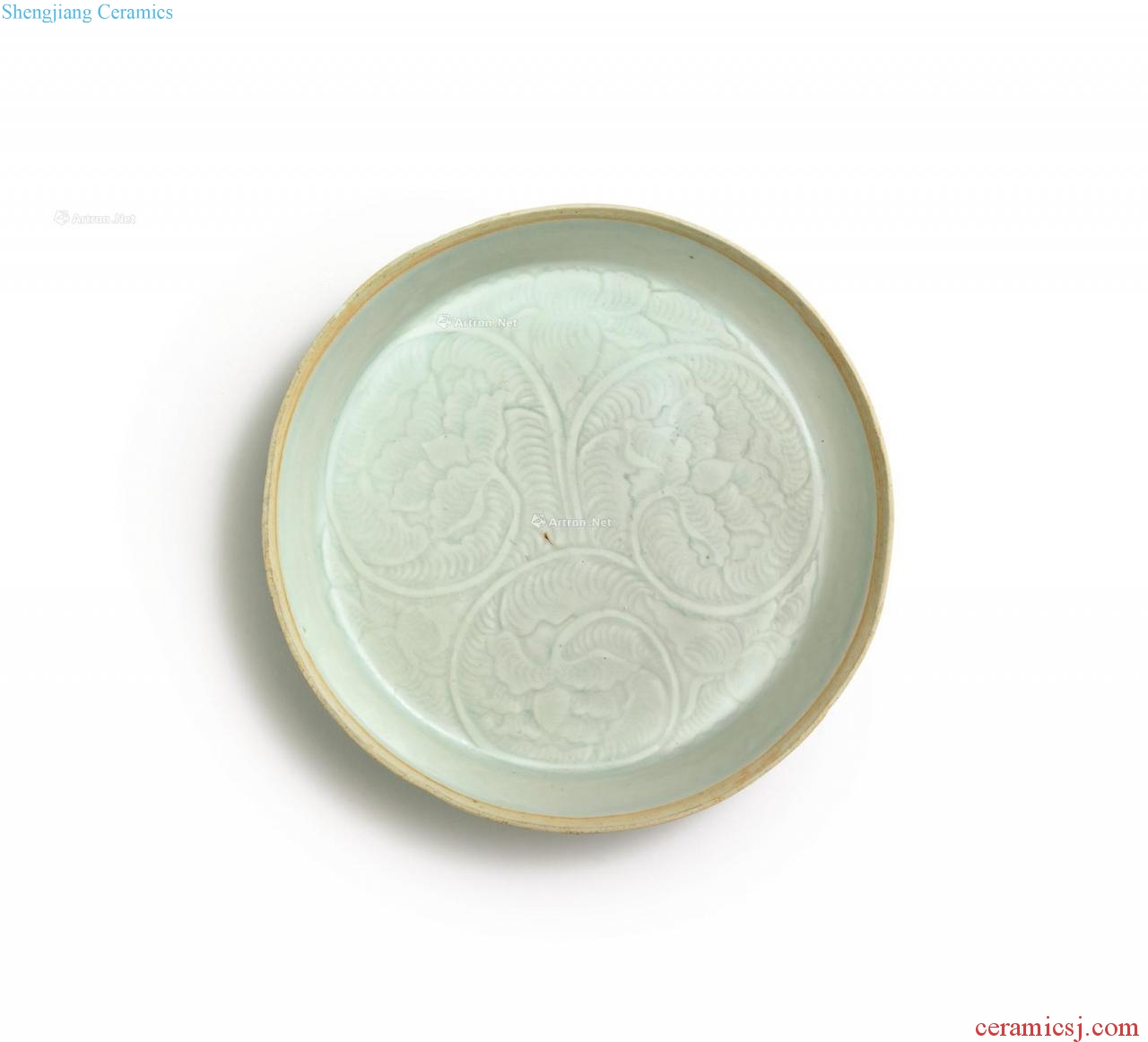 The southern song dynasty Green white glaze hand-cut wash