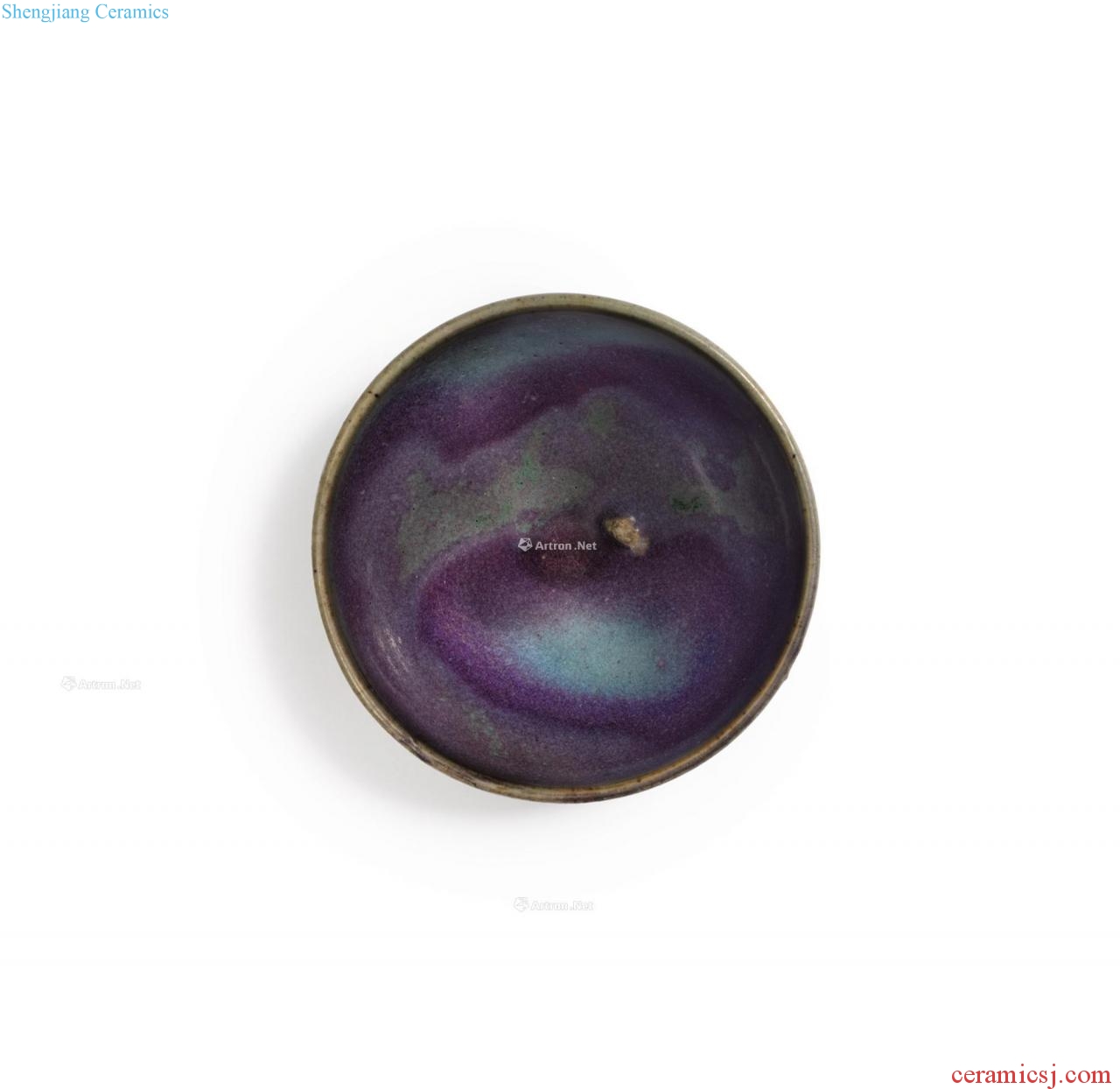 Northern song dynasty/gold The azure glaze purple small 盌 masterpieces