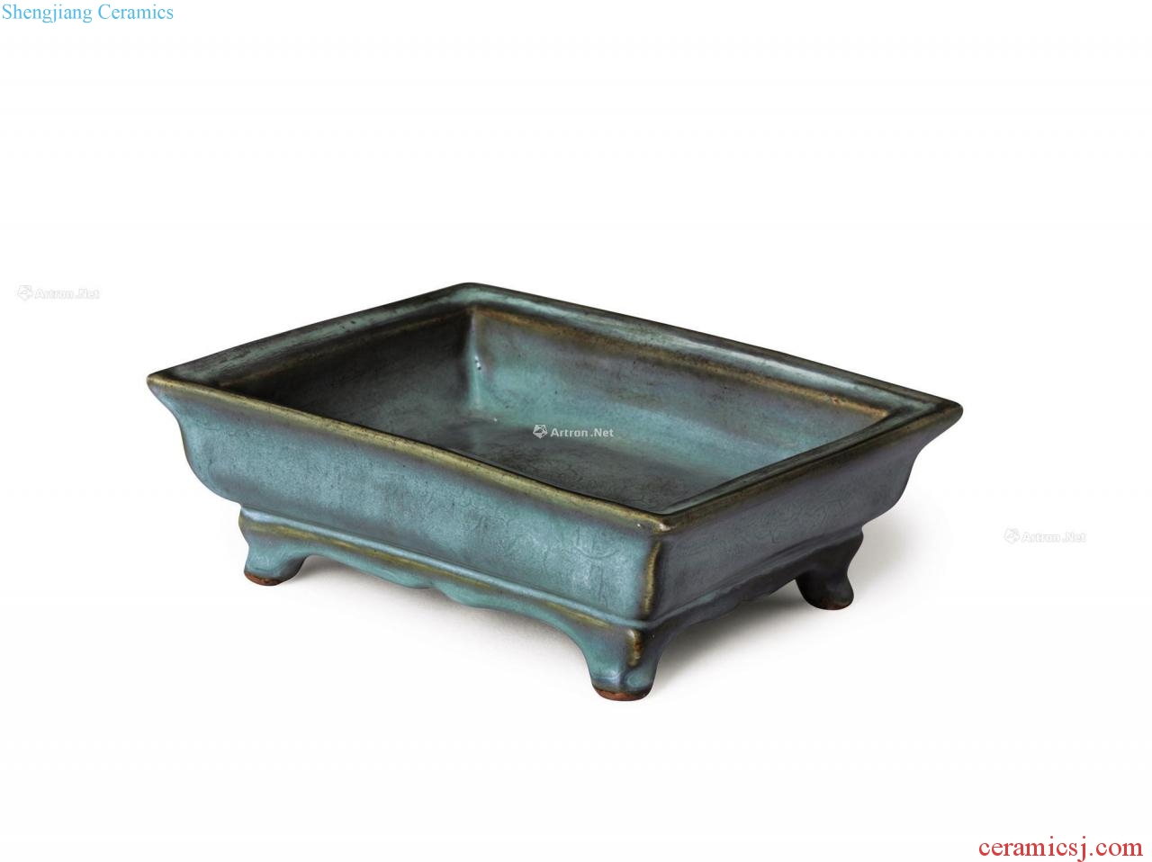 Yuan/Ming Sky blue glaze masterpieces rectangular basin