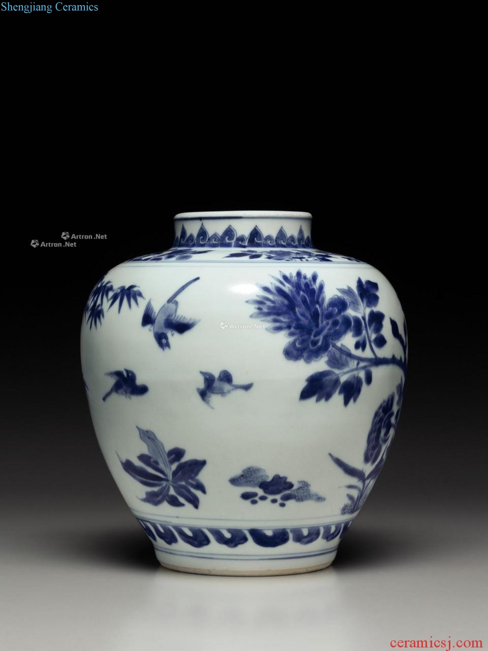 Kangxi (1662-1722), A BLUE AND WHITE OVOID JAR
