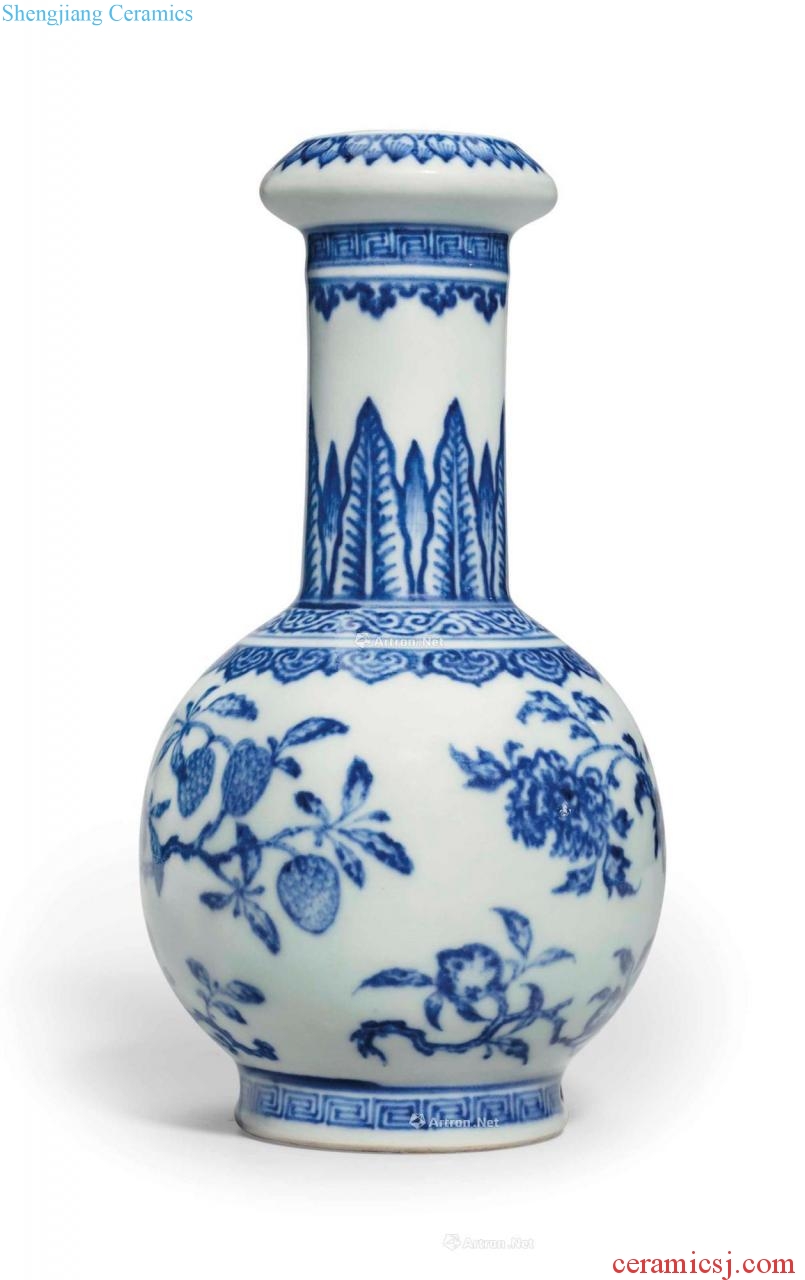 The qianlong period (1736-1795), AN lead SMALL BLUE AND WHITE VASE