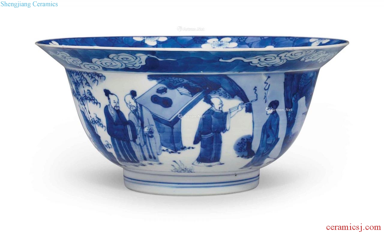 Kangxi period (1662-1722), A BLUE AND WHITE BOWL