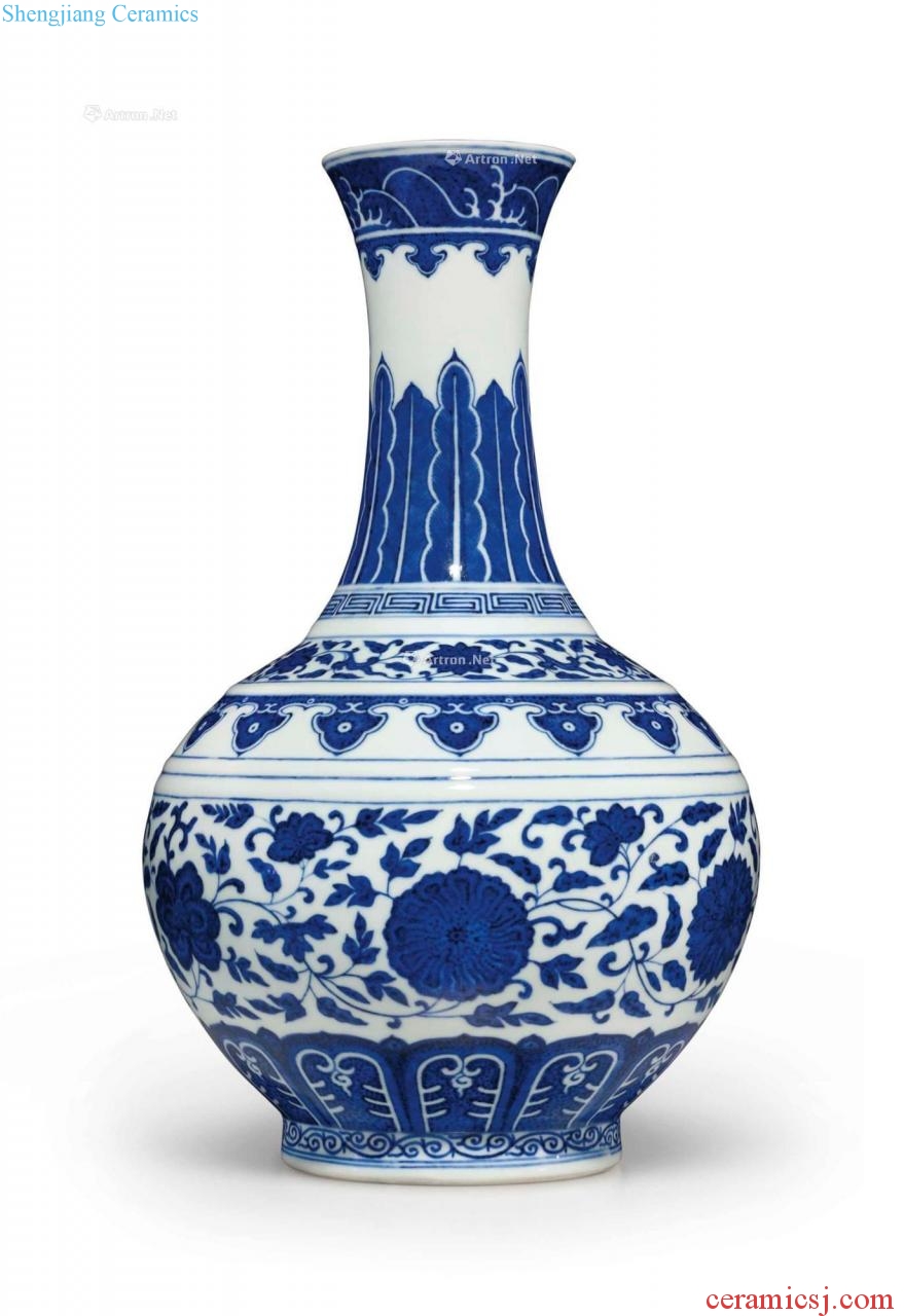 Guangxu (1875-1908), A MING - STYLE BLUE AND WHITE BOTTLE VASE