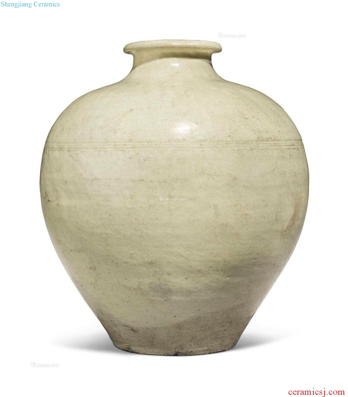 The song dynasty (AD 960-960) A LARGE WHITE - GLAZED OVOID JAR