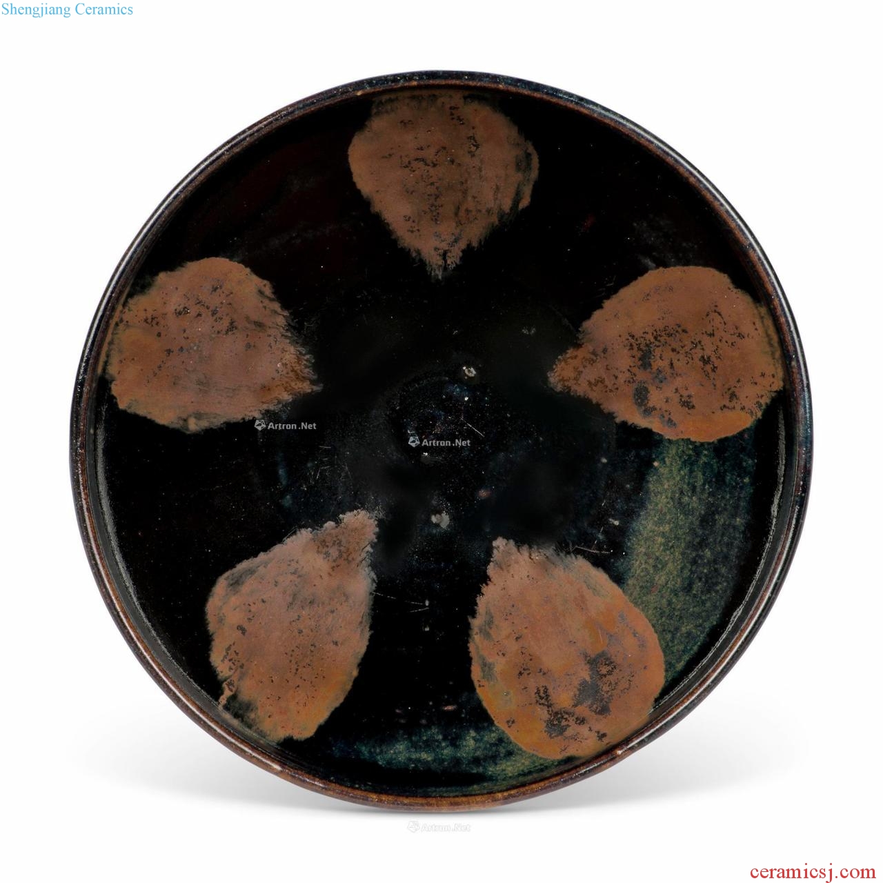 Northern song dynasty Henan black glaze blotches bowl