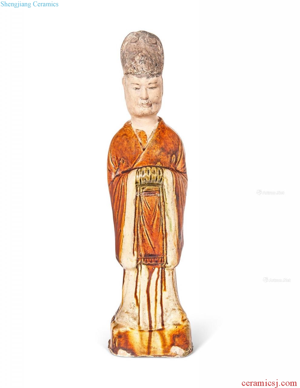 Tang three-color terracotta figures