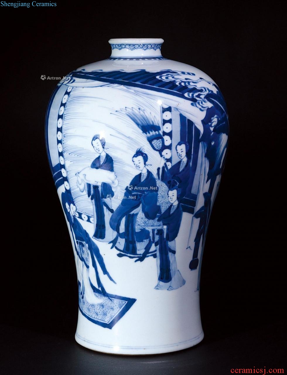 qing Blue and white lady mei bottles