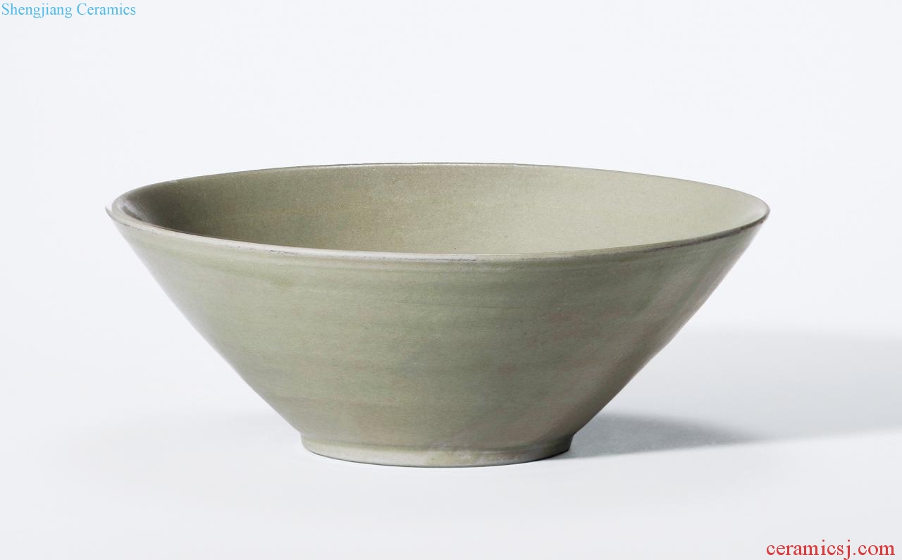 The five dynasties (907-960), the bottom of the kiln green glaze jade bowl