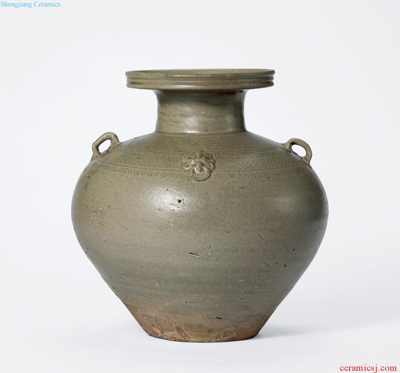 Jin (265-420), blue glaze beast double dish pot