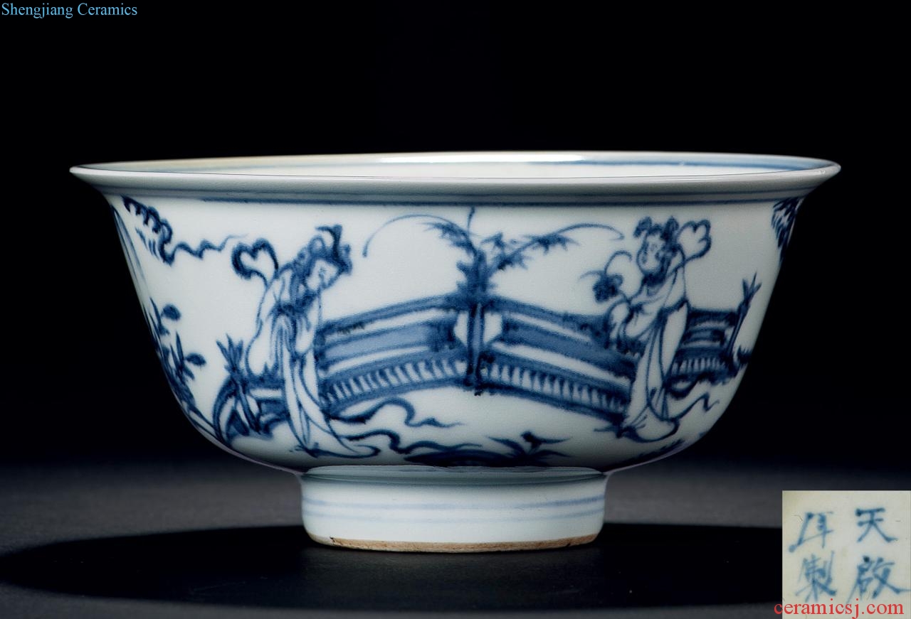 Tomorrow rev. Blue and white figure bowl of west chamber