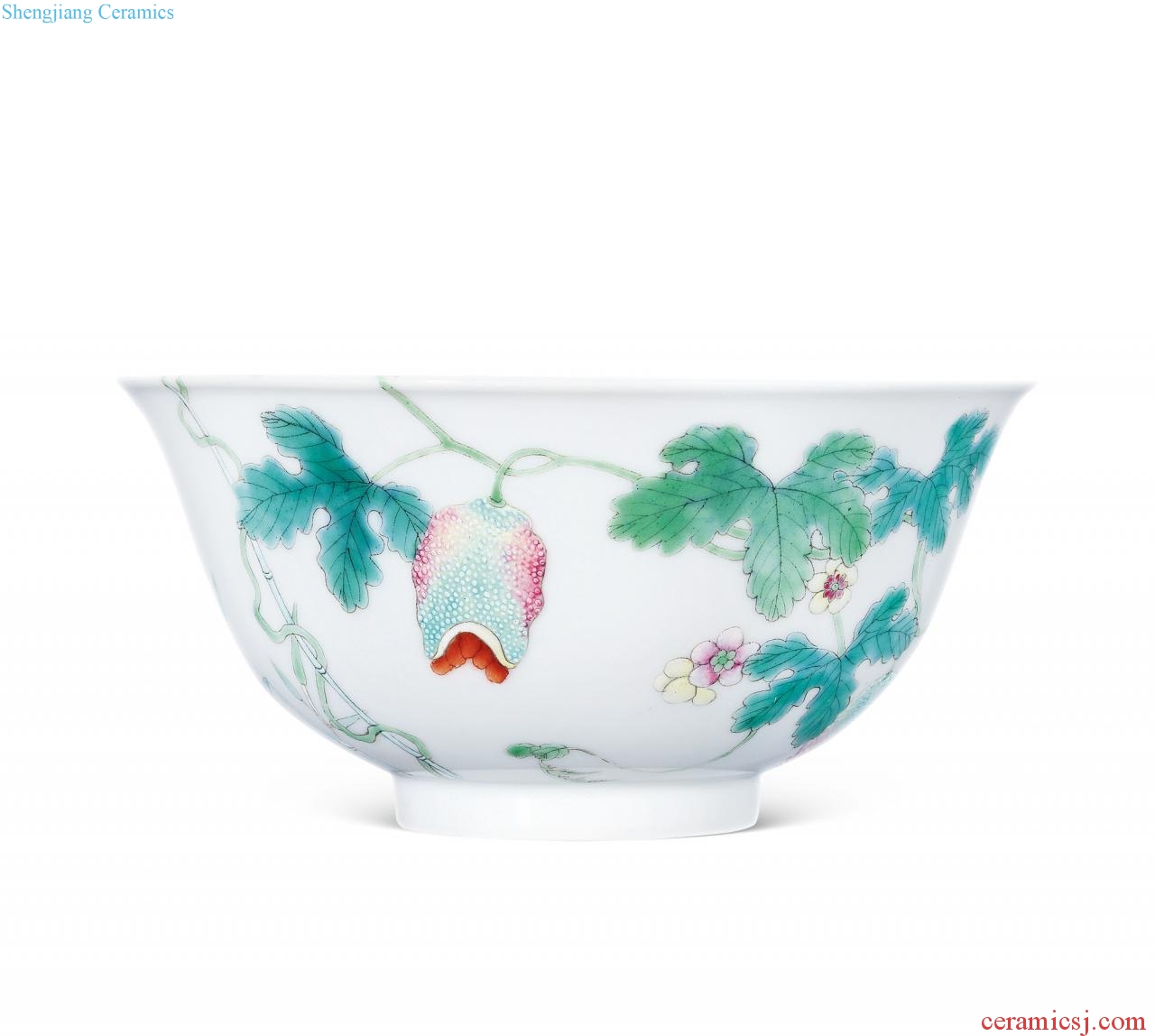Qing jiaqing - light pastel renshi bitter gourd bowls