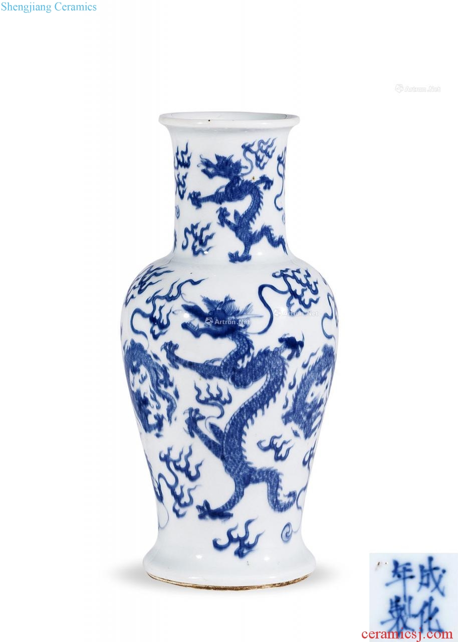 The qing emperor kangxi Blue and white grain bottle, Kowloon