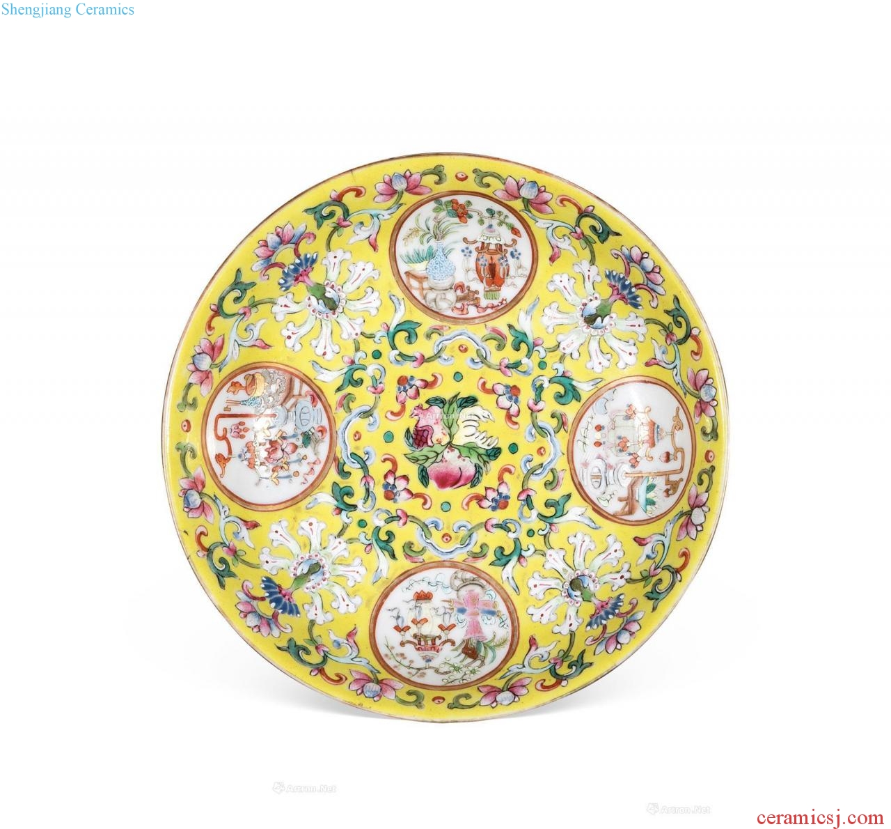 Qing jiaqing enamel disc