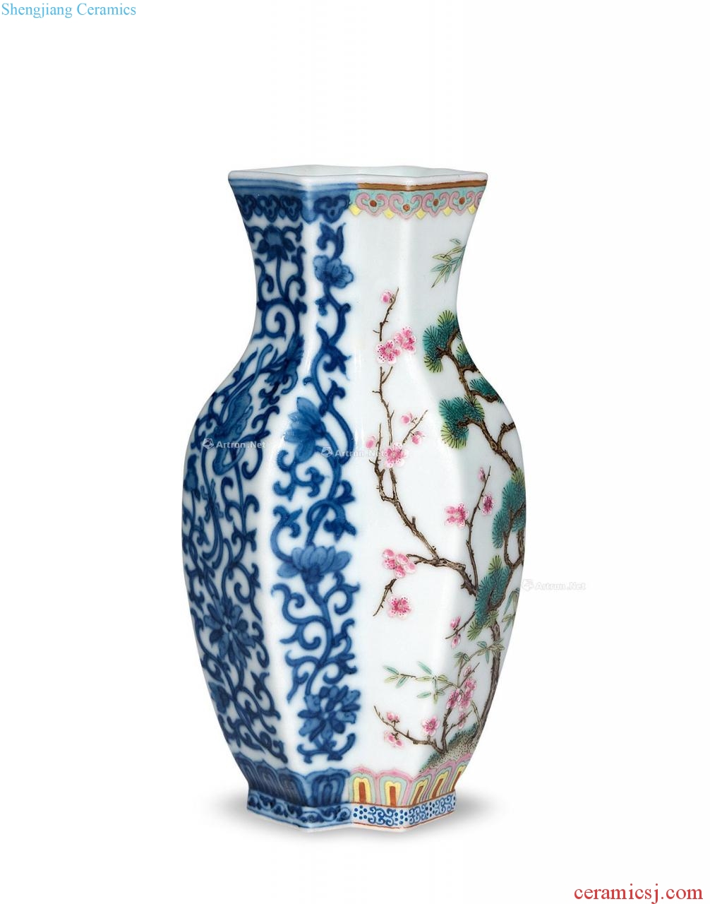 Qing porcelain enamel double bottles