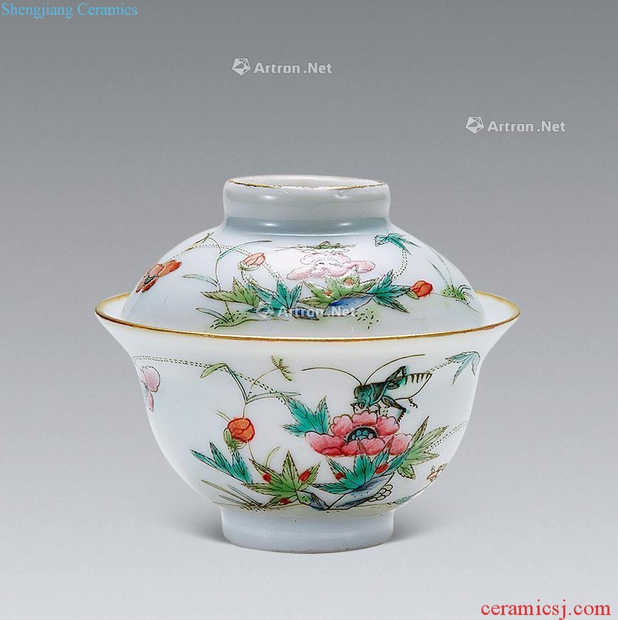 Pastel in qing dynasty the apprentice small cup