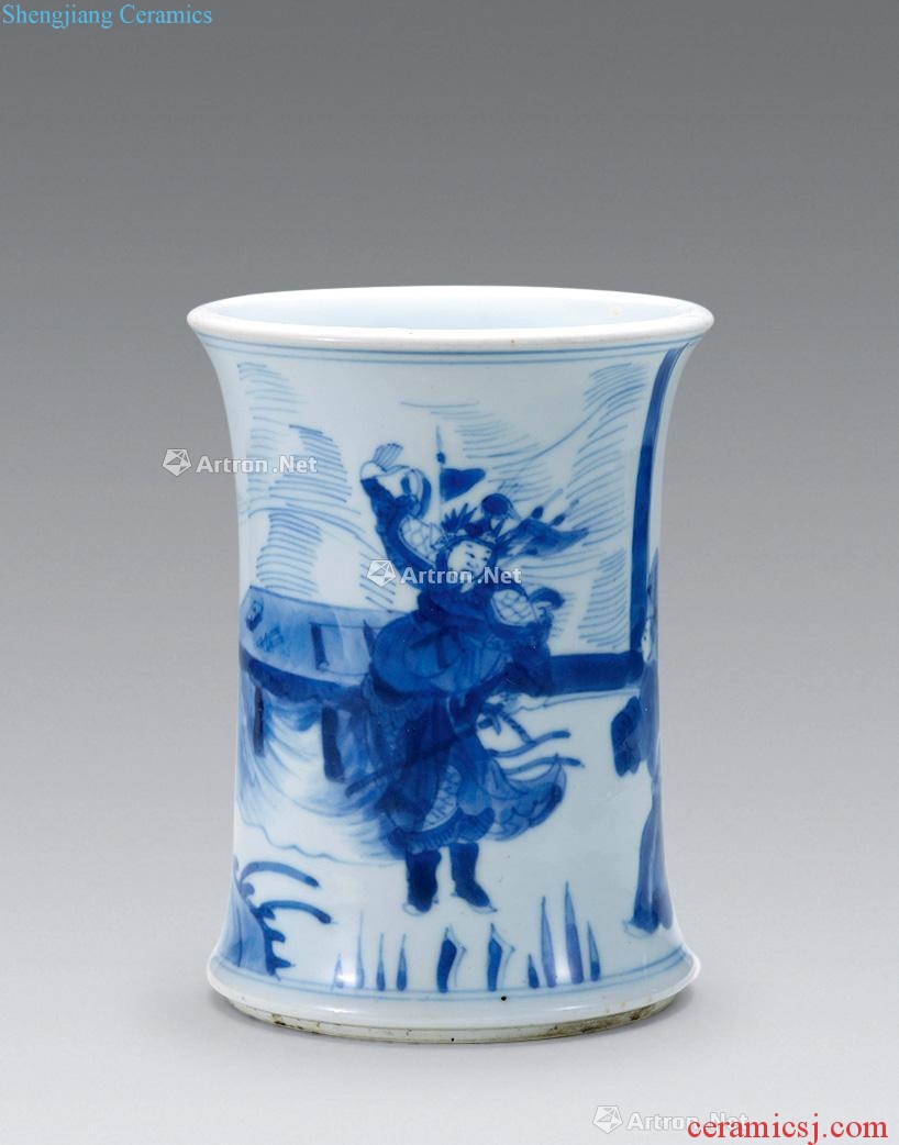 Kangxi porcelain brush pot "farewell my concubine" story